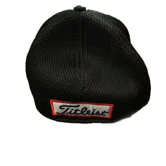 Titleist‎ FJ Pro V1 Logo Golf Baseball Cap Hat Black White Logo Medium-Large - Picture 3 of 6